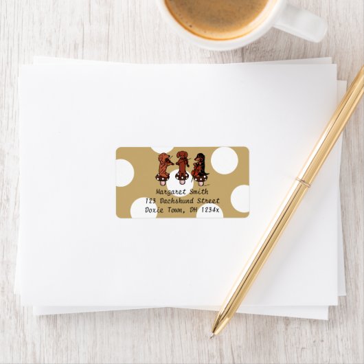 Dachshund String Trio住所 シール (インサイチュ)