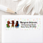 Dachshund String Trio音楽ノート ラベル (インサイチュ)