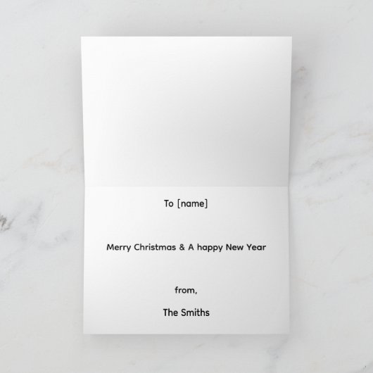 Dachshund Through The Snow カード (内部)