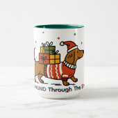 Dachshund Through The Snow マグカップ (中央)