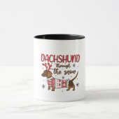 Dachshund Through The Snow Christmas Dog Lover マグカップ (中央)
