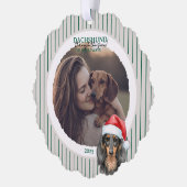 Dachshund through the Snow Christmas Holiday オーナメントカード (左)