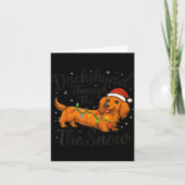 Dachshund Through The Snow Christmas Pajama Toddle カード (正面)