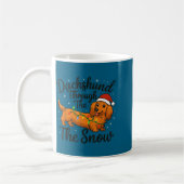 Dachshund Through The Snow Christmas Pajama Toddle コーヒーマグカップ (左)