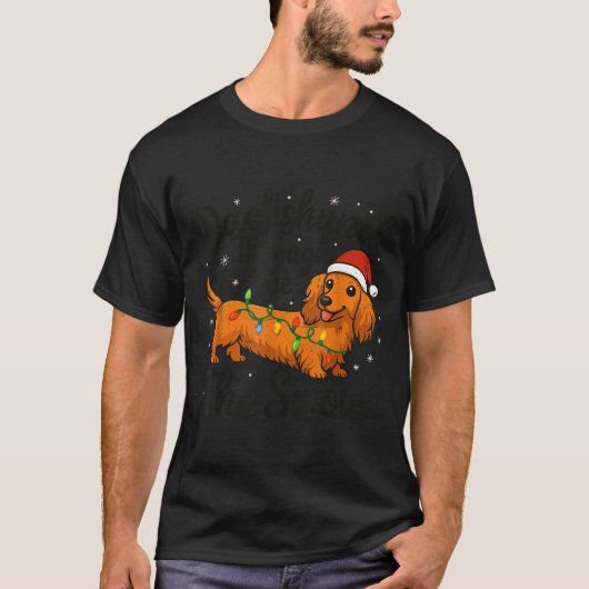 Dachshund Through The Snow Christmas Pajama Toddle Tシャツ (正面)