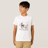 Dachshund Through the Snow - Christmas T-Shirt Tシャツ (正面フル)
