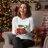 Dachshund Through The Snow Cute Christmas Dog トライブレンドTシャツ