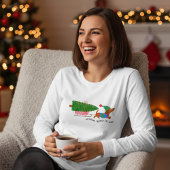 Dachshund Through The Snow Cute Christmas Dog トライブレンドTシャツ