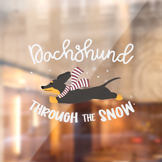『Dachshund Through the Snow (GraphicLoveShop)』 ウィンドウサイン (シート2)
