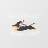 『Dachshund Through the Snow (GraphicLoveShop)』 ウィンドウサイン (シート)