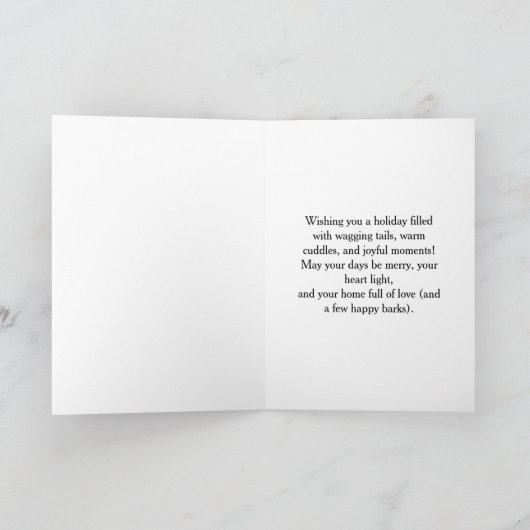 Dachshund Through the Snow Holiday Card カード (内部)