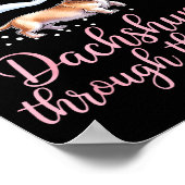 Dachshund Through The Snow Wiener Dog Christmas ポスター (角)