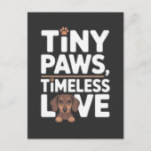 Dachshund Tiny Paws, Timeless Love シーズンポストカード (正面)