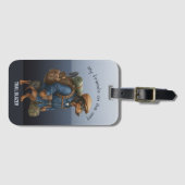 Dachshund Trail Blazer Hiker Personalized  ラゲッジタグ (正面横)