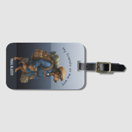 Dachshund Trail Blazer Hiker Personalized  ラゲッジタグ