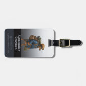 Dachshund Trail Blazer Hiker Personalized  Luggage ラゲッジタグ (正面横)