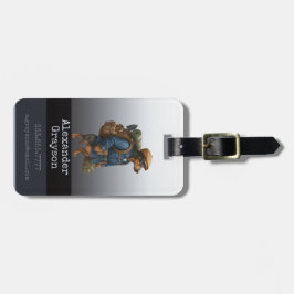 Dachshund Trail Blazer Hiker Personalized  Luggage ラゲッジタグ