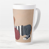 Dachshund Treat Thief Burglar カフェラテマグ (右アングル)