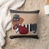 Dachshund Treat Thief Burglar クッション (ブランケット)