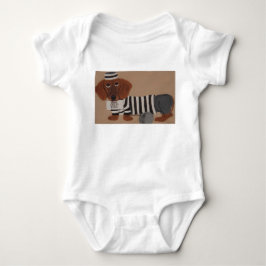 Dachshund Treat Thief inmate ベビーボディスーツ