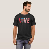 Dachshund Valentines Day Love Valentine Cute Heart Tシャツ (正面フル)