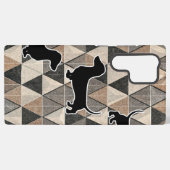 Dachshund Walking Samsung Galaxyケース (裏面横)