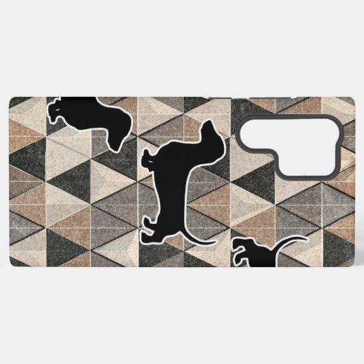 Dachshund Walking Samsung Galaxyケース (裏面横)