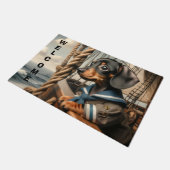 DACHSHUND WELCOME ドアマット (アングル)