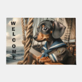 DACHSHUND WELCOME ドアマット (正面)