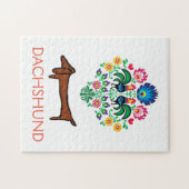 Dachshund Welcome 16進数記号、編集文字 ジグソーパズル (横)