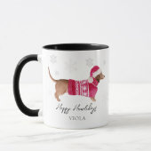 Dachshund Wiener Dog Holiday Season マグカップ (左)