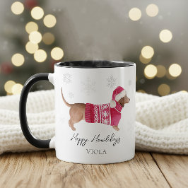 Dachshund Wiener Dog Holiday Season マグカップ