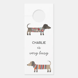 Dachshund Wiener Dog Personalized ドアノブサイン