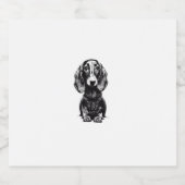 Dachshund, Wiener Dog Puppy, Doxie Mom_1 スパークリングワインラベル (シングルラベル)