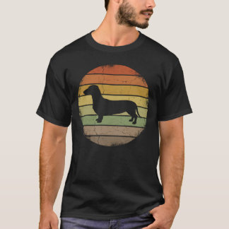Dachshund Wiener Dog Retro Vintage Sunset Tシャツ