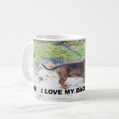 dachshund-wild boar full love w pic コーヒーマグカップ (正面左)