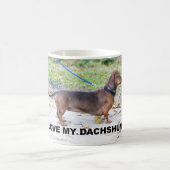 dachshund-wild boar full love w pic コーヒーマグカップ (中央)