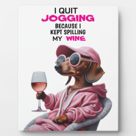 Dachshund Wine Drinker フォトプラーク