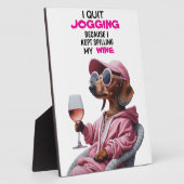 Dachshund Wine Drinker フォトプラーク (側面)