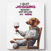Dachshund Wine Drinker フォトプラーク (正面)
