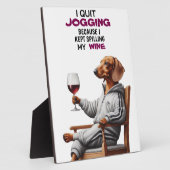 Dachshund Wine Drinker フォトプラーク (側面)