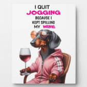 Dachshund Wine Drinker フォトプラーク (正面)