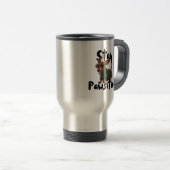 Dachshund with glasses Mug, Stay Pawsitive  トラベルマグ (正面右)