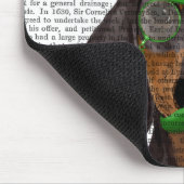 Dachshund with Green Top Hat Black Tan 2 マウスパッド (コーナー)