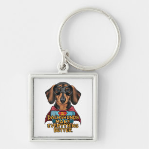 Dachshundsすべてを改善する キーホルダー