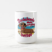Dachshundsすべてを改善する コーヒーマグカップ (中央)