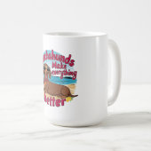 Dachshundsすべてを改善する コーヒーマグカップ (正面右)