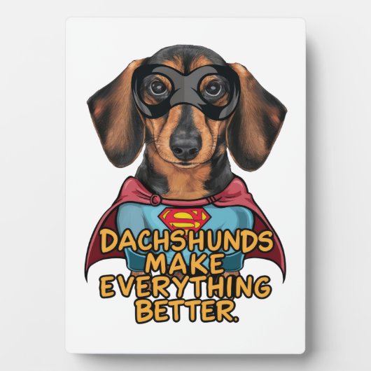 Dachshundsすべてを改善する フォトプラーク (正面)