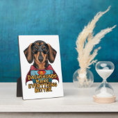 Dachshundsすべてを改善する フォトプラーク (側面)