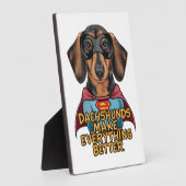 Dachshundsすべてを改善する フォトプラーク (側面)